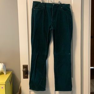Emerald green corduroy pants